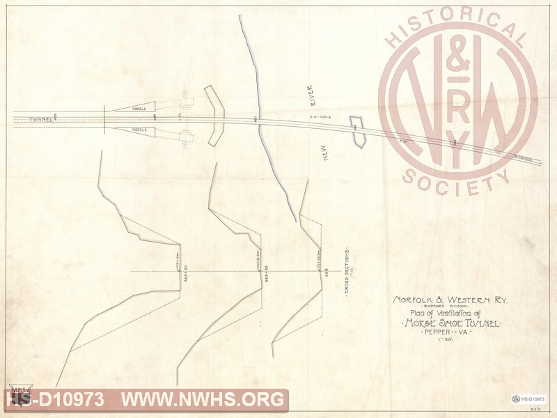 Plan of Ventilation of Horse Shoe Tunnel, Pepper VA