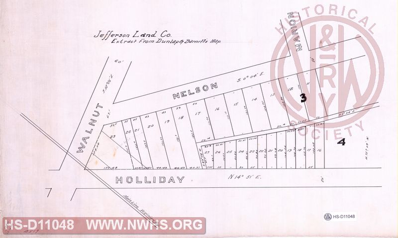 Jefferson Land Co., Extract from Dunlap & Barnett's Map