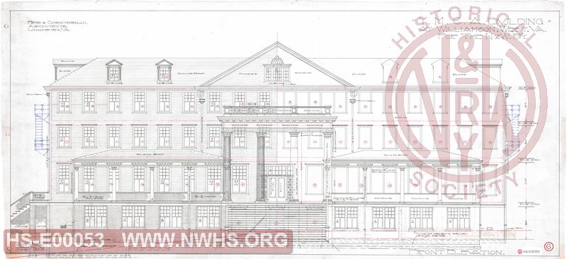 YMCA-Williamson, WV - Sheet 6 of 15 (Front Elevation)