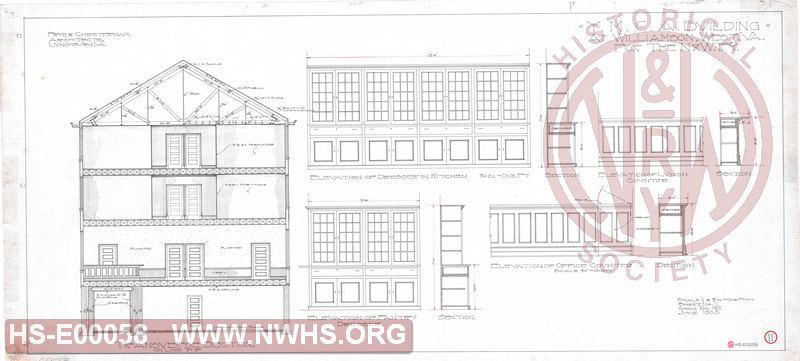 YMCA-Williamson, WV - Sheet 11 of 15 (Transverse Section, Interior Elevations & Sections)