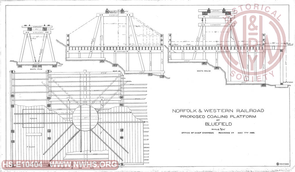 Proposed Coaling Platform at Bluefield, Norfolk & Western Railroad
