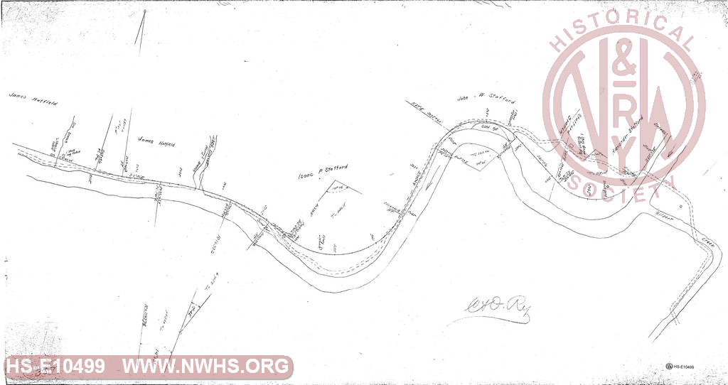 Projected location of Deepwater RR, Map of C&O Railway near Gilbert WV