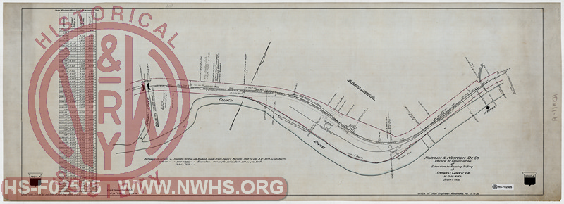 N&W Ry, Record of Construction of Extension to Passing Siding at Swords Creek, VA, MP N415+