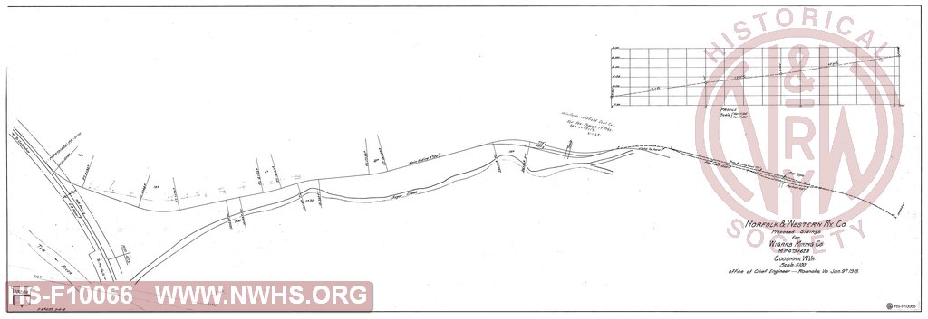 Proposed Sidings for Wigarb Mining Co, Goodman, W.Va