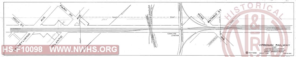 Map for the Installation of Hoeschen Crossing Signal at Great Bridge Road