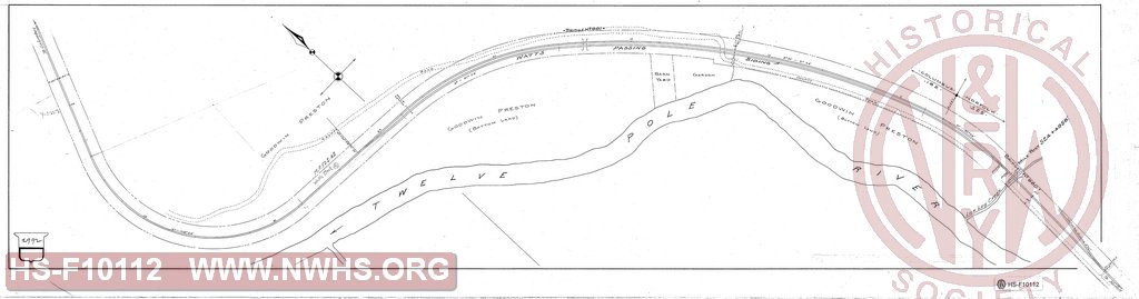 Map Showing Watts Passing Siding and Water Tank