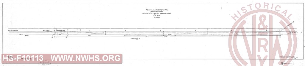Proposed Extension of Passing Siding at Elam, Norfolk Division