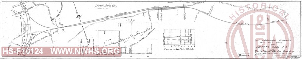 Mine Track Layout for Douglas Coal Co on Bowyer Fork, The Virginian Railway