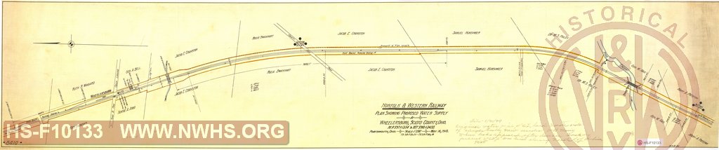 Plan Showing Proposed Water Supply at Wheelersburg, Scioto County, Ohio