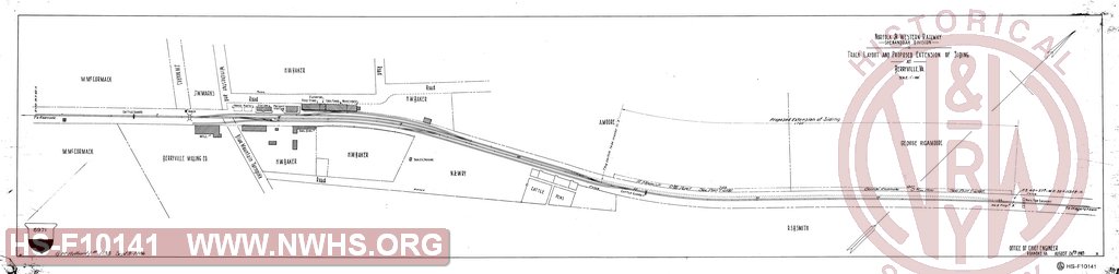 Track Layout and Proposed Extension of Siding - Berryville VA