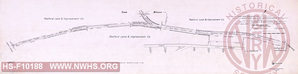 Land to be Deeded by the Radford Land & Improvement Co. to the N&W RR