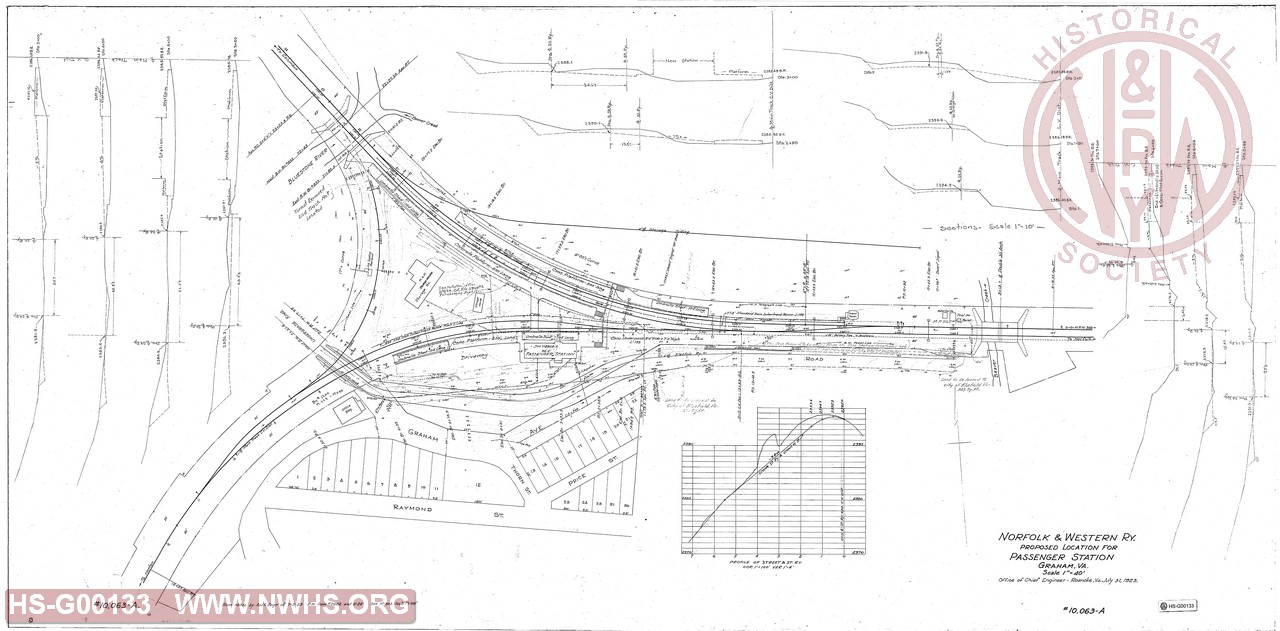 Proposed Location for Passenger station at Graham, VA, Bluefield, VA