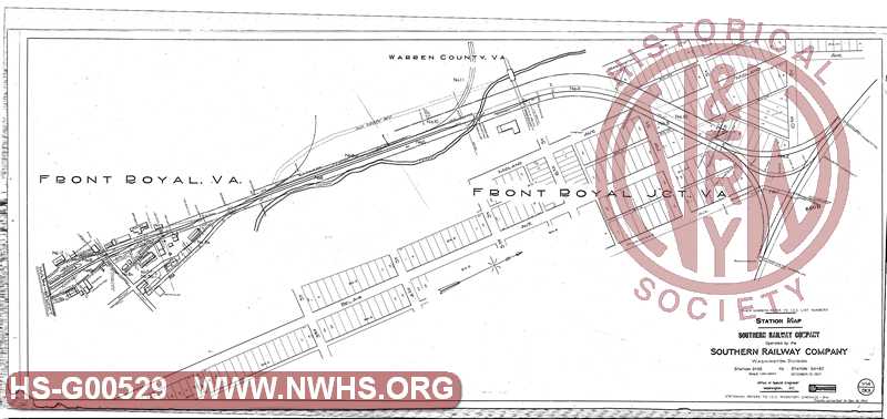 Southern Railway - Station Map - Front Royal, VA