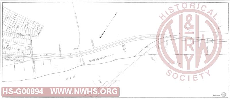 Right of Way and Track Map - The Virginian Railway Company, Station 1366+62.5 to Station 1313+70.2 (East end of Narrows)