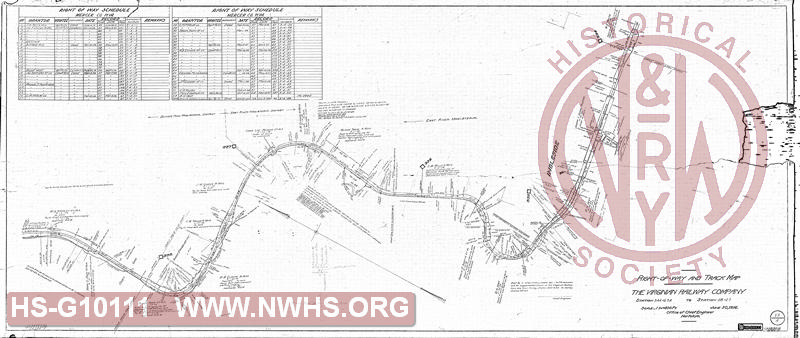 Right of Way and Track Map,The Virginia Railway Company, Station 344+67.4 to Station 118+27