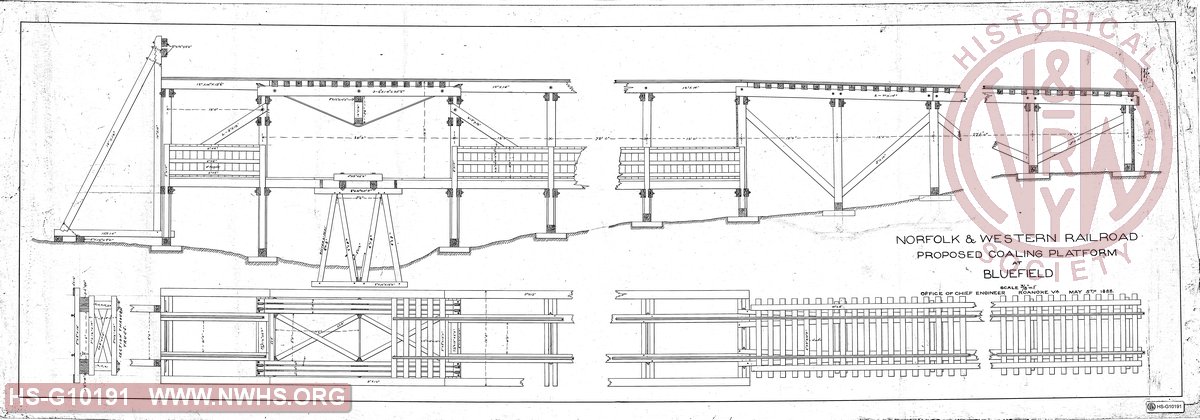 Proposed Coaling Platform at Bluefield, Norfolk and Western Railroad