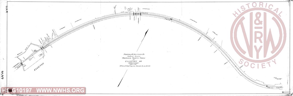 Proposed Fourth Track at Elliston, VA