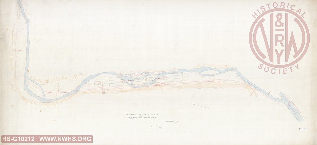 Proposed Location of Tracks for Algoma Coal and Coke Co