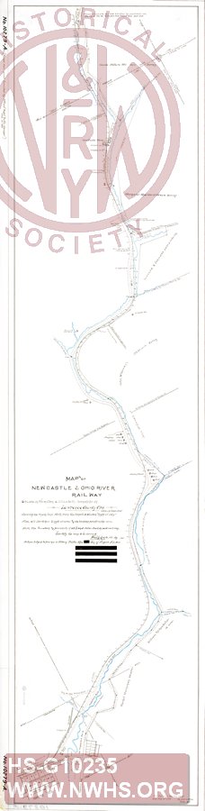 Map of New Castle & Ohio River Railway