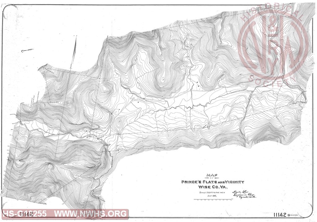 Map of Prince's Flats and Vicinity, Wise County VA