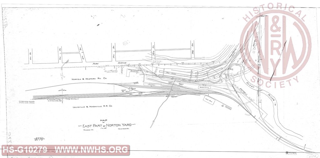 Map of East Part of Norton Yard