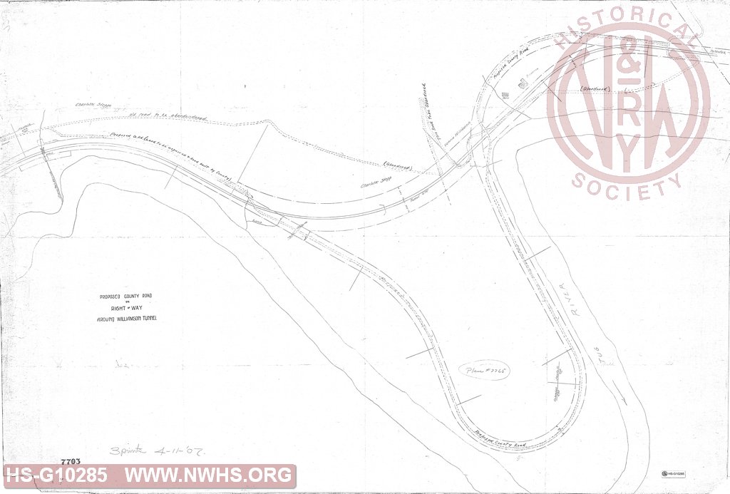Proposed County Road on Right of Way around Williamson Tunnel