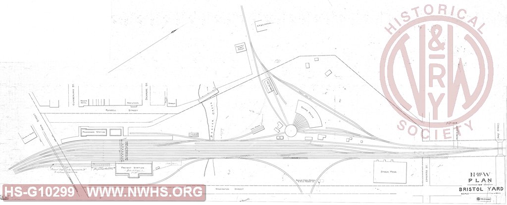 N&W Ry, Plan of Bristol Yard. MP408