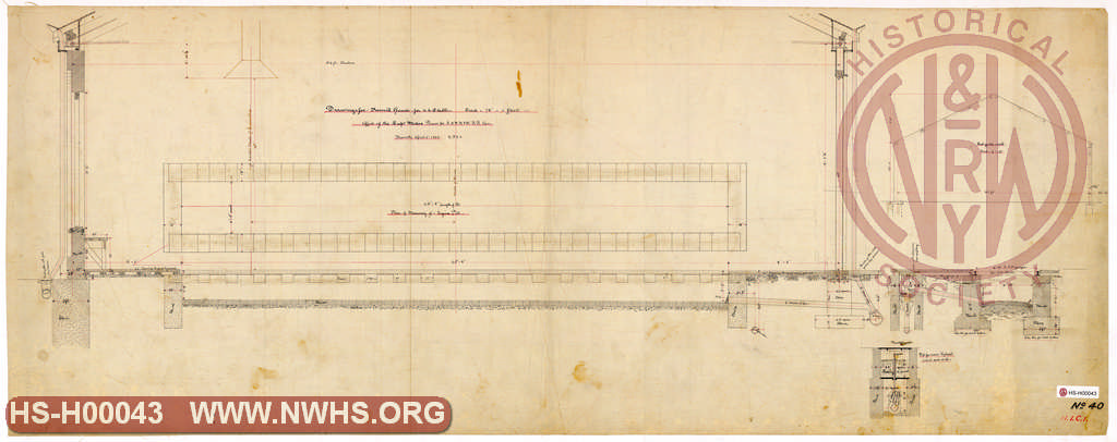 Drawings for Roundhouse for 44 stalls, Office of Supt. Motive Power for S.V. and N&W RR Cos