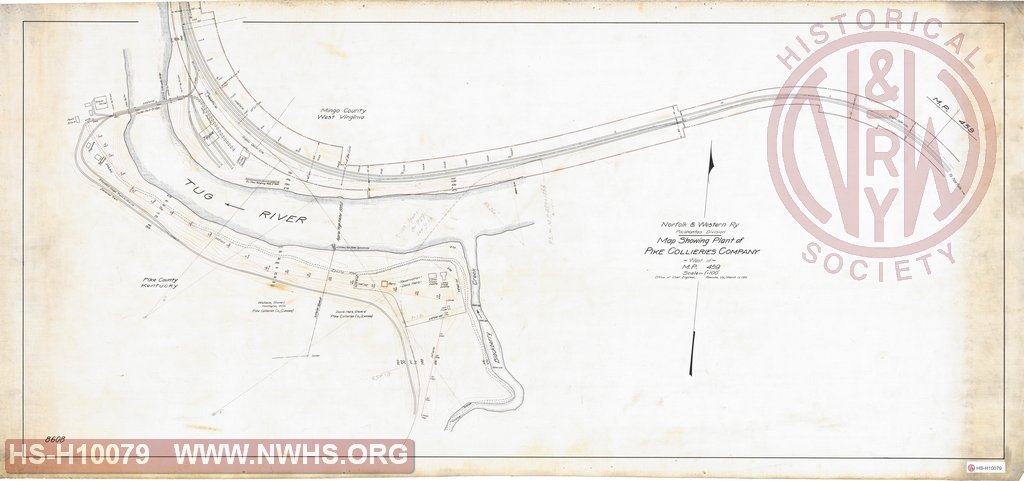 Map Showing Plant of Pike Collieries Company tram