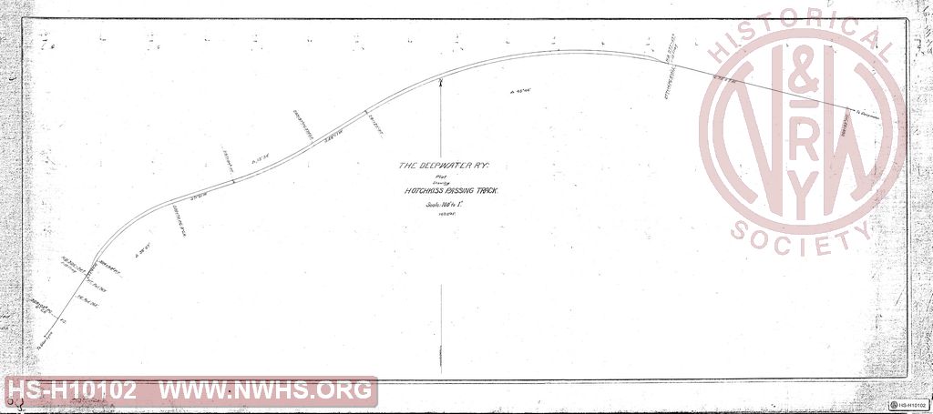 Plat Showing Hotchkiss Passing Track, The Deepwater Railway