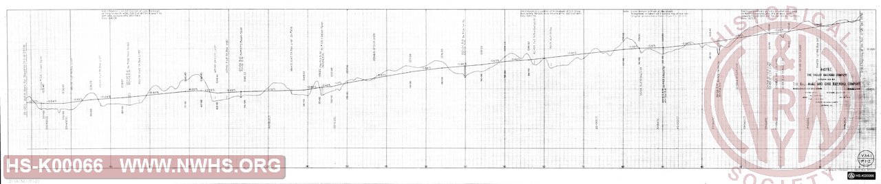 Station 0+00 to 211+20, Profile of The Valley Railroad Company operation by The Baltimore & Ohio Railroad Company, Shenandoah Division Main Line