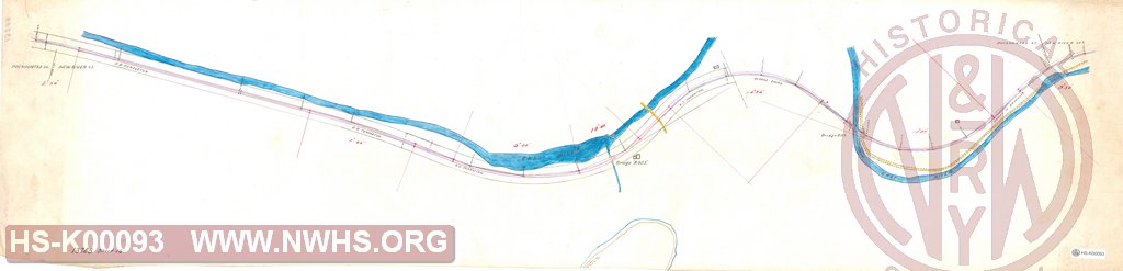 Right of Way Map, N&W New River Division, Mileposts NR47 to NR48