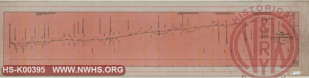 Station 0+00 to 211+20, Profile of The Valley Railroad Company operated by The Baltimore & Ohio Railroad Company, Shenandoah Division Main Line