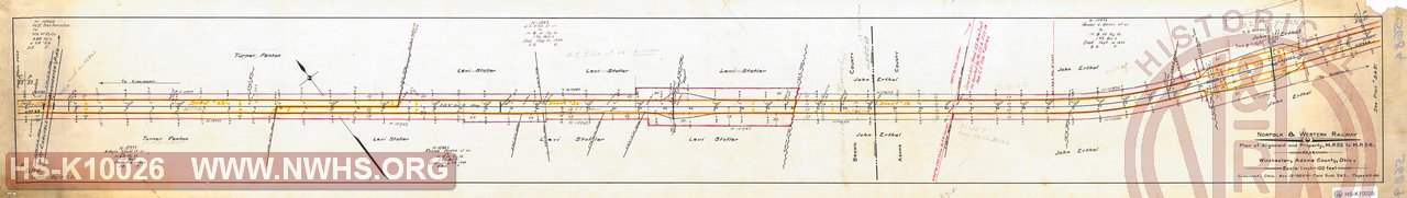 Plan of Alignment and Property, MP 55 to MP 56, Winchester, OH