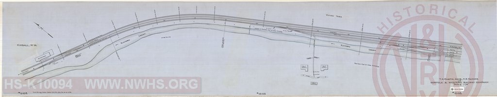 Map of station at Kimball, W.Va. and Vivian Yard