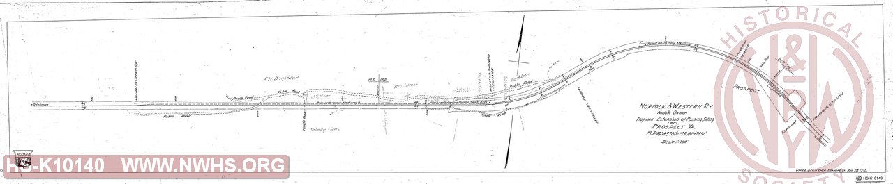 Proposed Extension of Passing Siding at Prospect, VA, MP 160+3700' to MP 162+2891'