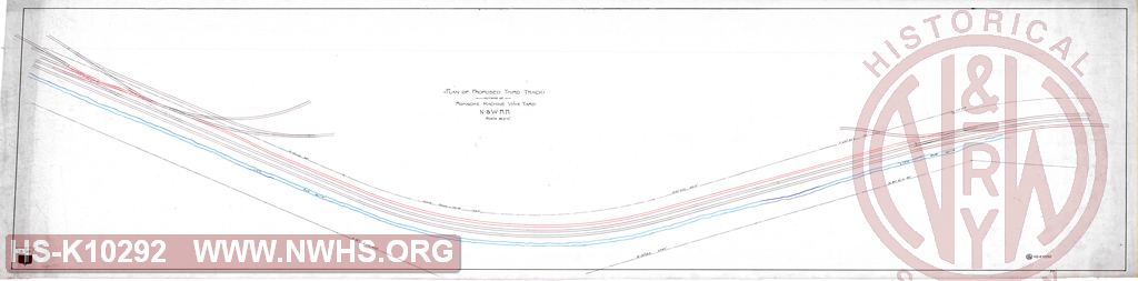 N&W, Plan of Proposed Third Track outside of Roanoke Machine Works Yard