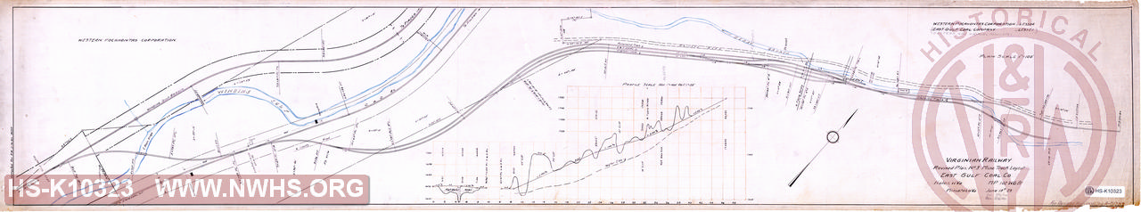 Revised Plan No. 3 Mine Track Layout East Gulf Coal Co, Helen, W. Va. MP 102 WG Br