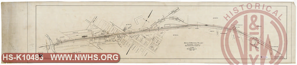 N&W Rwy, Shenandoah Division, Map showing Yard Layout at Luray, Page County VA