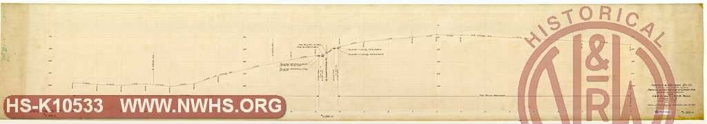 N&W Ry Cincinnati District, Profile on Center Line of Cleneay Ave showing grade crossing over N&W Ry and C.L.&N. Ty Tracks, Idlewild, Cincinnati OH.