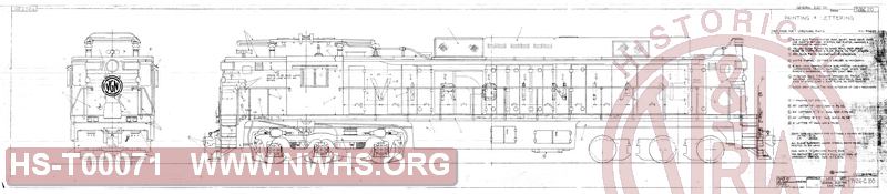 Painting & Lettering diagram, Virignian Railway EL-Cs