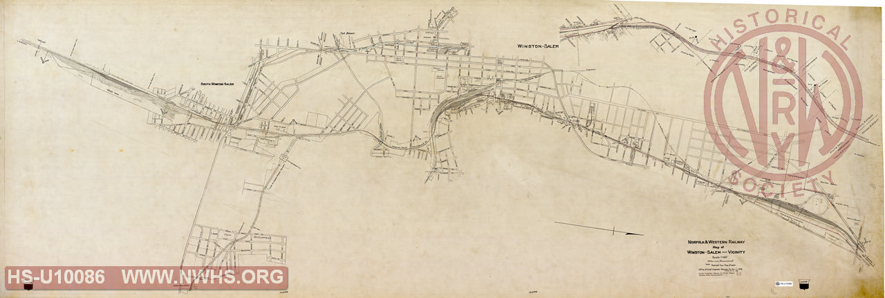 N&W Rwy, Map of Winston-Salem and Vicinity