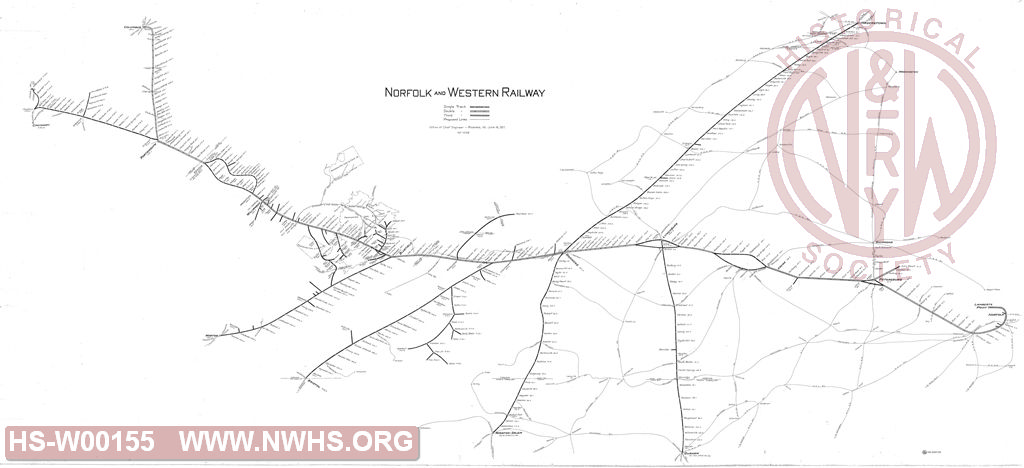 N&W Railway, System map