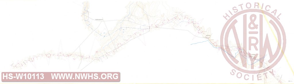 N&W RR Washington Branch, Revised Location - part 2 of 3 of drawing 2154 (Middleburg to Aldie)