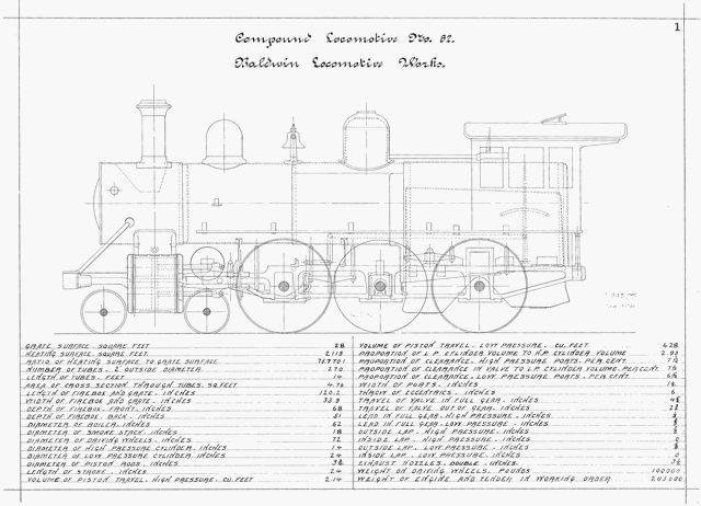 Compound Locomotive No. 82  Baldwin Locomotive Works