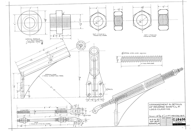 Arrangement and Details of Reverse Shaft Counter Balance LP Engine Loco Class Y2.