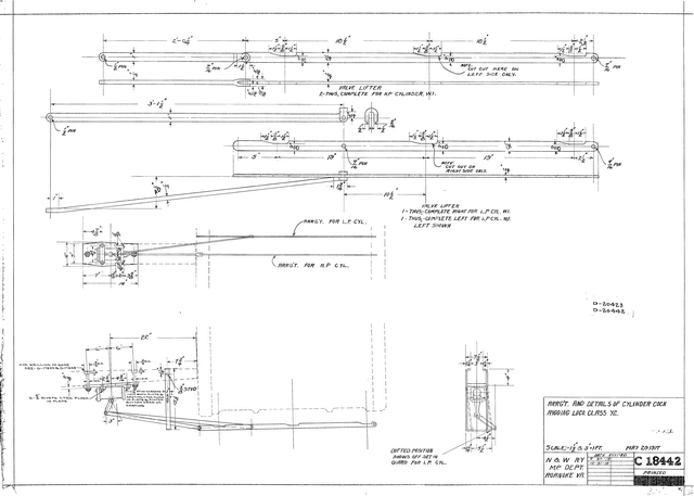 Arrangement and Details of Cylinder Cock Rigging Locos Class Y2