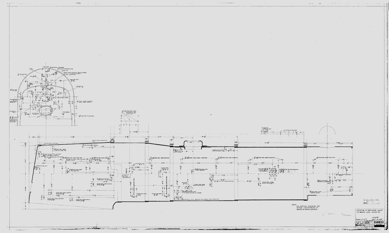 Location of Additional Holes in Boiler Loco Class Y2