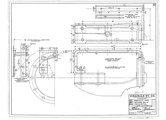 Bracket for Nathan D.V.-6 Mechanical Lubricator (H.P. Eng.)
