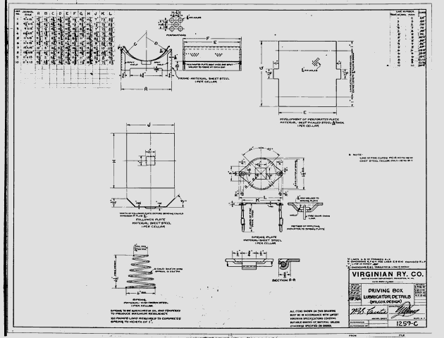 Driving Box Lubricator Details (Wilcox Design)